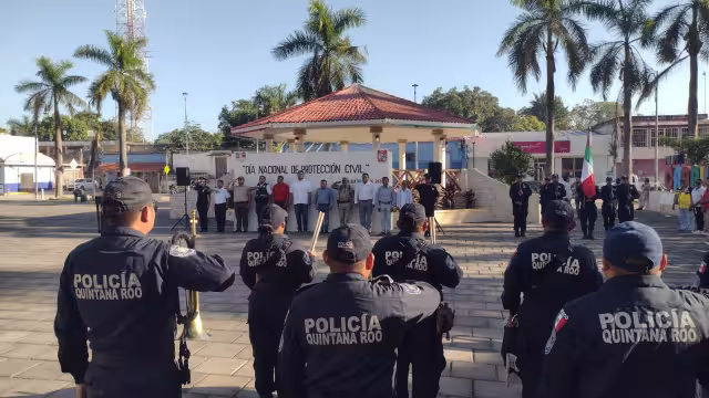 Realizan homenaje por el Día Nacional del Protección Civil en Felipe Carrillo Puerto