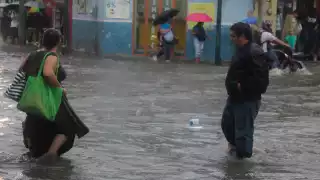 Yucatecos ‘nadan’ en el Centro de Mérida tras las lluvias por la Onda Tropical 26: VIDEO
