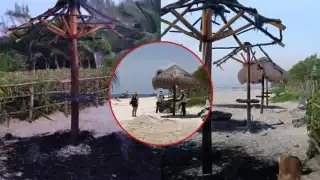 Después de algunas horas se colocaron las nuevas estructuras