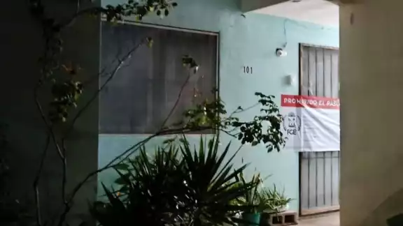 Así luce el domicilio que fue inspeccionado en Cancún