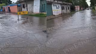 La circulación vial fue limitada en algunas calles debido a los niveles de agua