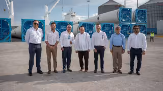 Llegan a Yucatán los primeros componentes del Parque Eólico Tizimín II; inversión supera los 2 mil 600 mdp