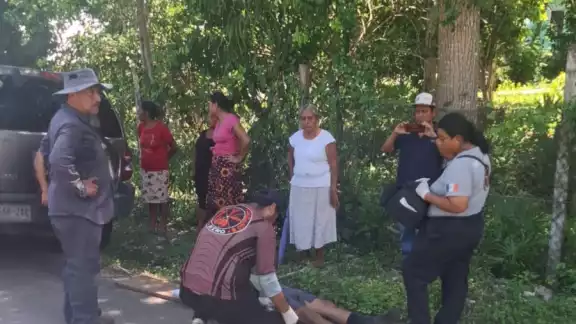 Una de los accidentados sufrió de lesiones mientras realizaba sus tareas de jardinero Una de los accidentados sufrió de lesiones mientras realizaba sus tareas de jardinero