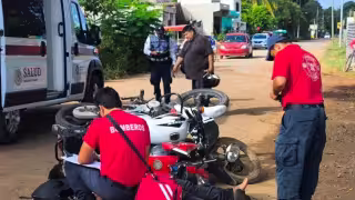 Accidente entre dos motocicletas deja un lesionado en la colonia Miraflores de José María Morelos