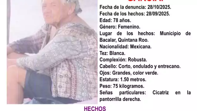 Carolina López García fue vista por última vez el 28 de octubre