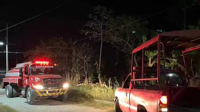 Un incendio de maleza en un predio baldío del fraccionamiento Fundadores movilizó a bomberos y Protección Civil.