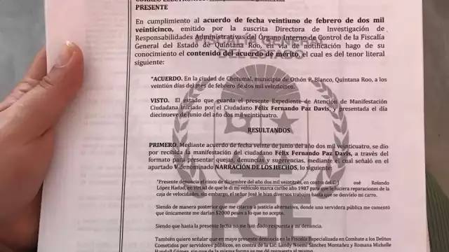 Félix Paz acudió a la Fiscalía General del Estado para buscar respuestas.