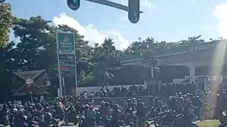 Participaron más de mil motociclistas en la rodada que se organizó en Cancún.