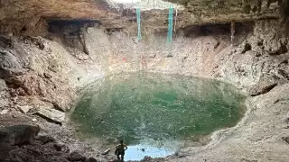 Exploran el cenote de Xocén en Valladolid tras el colapso de una ceiba