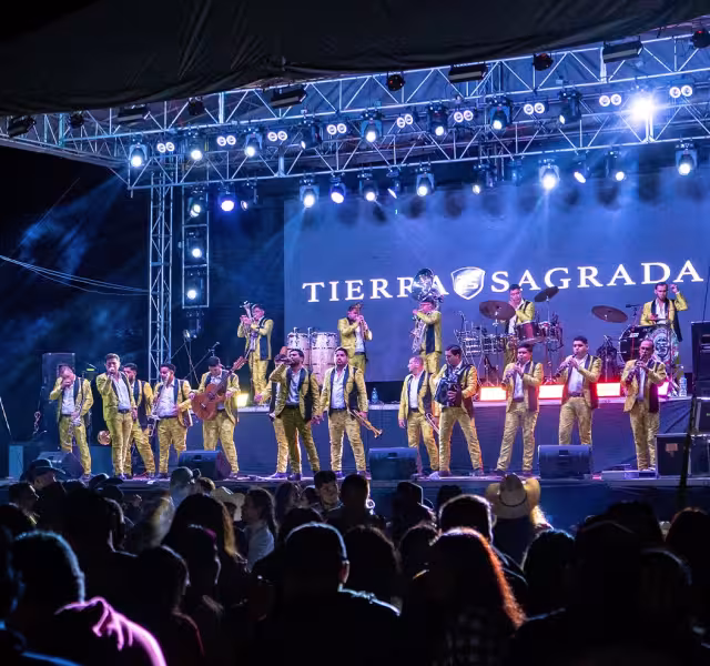 Destacados artistas nacionales y locales, como Banda Tierra Sagrada y Banda Los Recoditos, participan en la feria