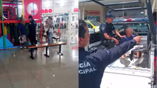 La persecución generó alarma entre las familias que se encontraban en la plaza