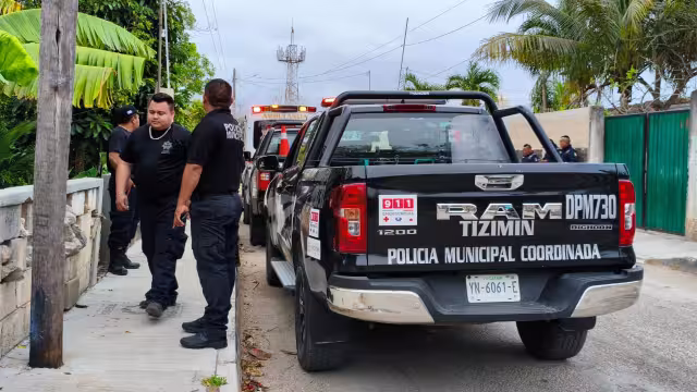 Policías atendieron el reporte del hombre sin vida en Tizimín
