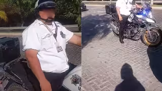 Un ciudadano comenzó a grabar la presunta extorsión, por lo que el elemento se retiró del sitio; pese a ser obligatorio, no portaba su cámara corporal
