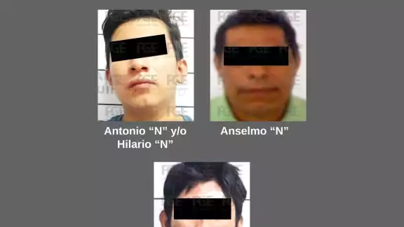 Los vinculados fueron identificados como Antonio "N", Anselmo "N" y Alan Alexis "N" Los vinculados fueron identificados como Antonio "N", Anselmo "N" y Alan Alexis "N"