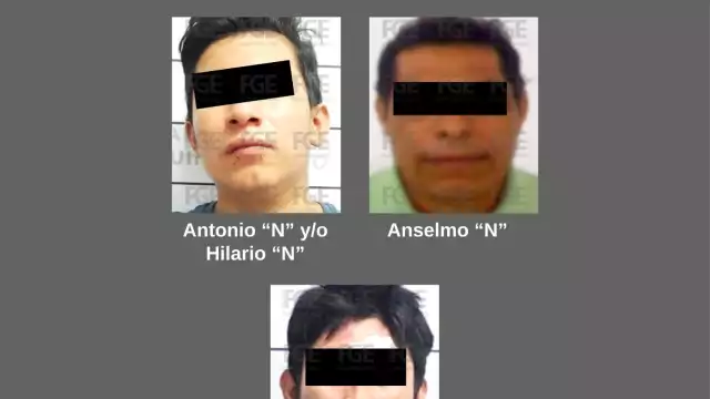 Los vinculados fueron identificados como Antonio "N", Anselmo "N" y Alan Alexis "N"