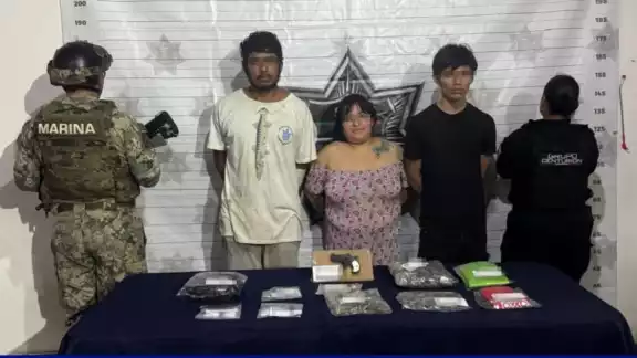 Los detenidos fueron identificados como Wendy Margarita “N”, Cristian Humberto “N” e Isaí “N” Los detenidos fueron identificados como Wendy Margarita “N”, Cristian Humberto “N” e Isaí “N”
