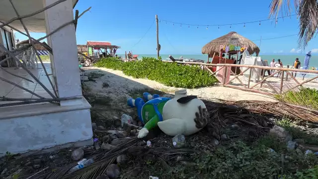 La Pig Beach presenta graves daños tras el paso del Huracán Milton
