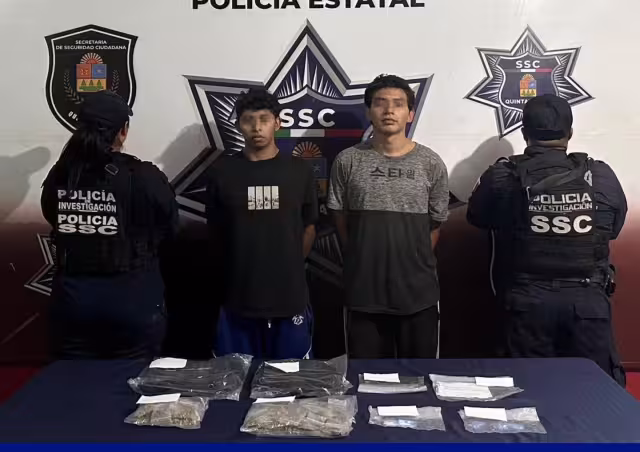 Los detenidos fueron presentados por la SSC de Quintana Roo.