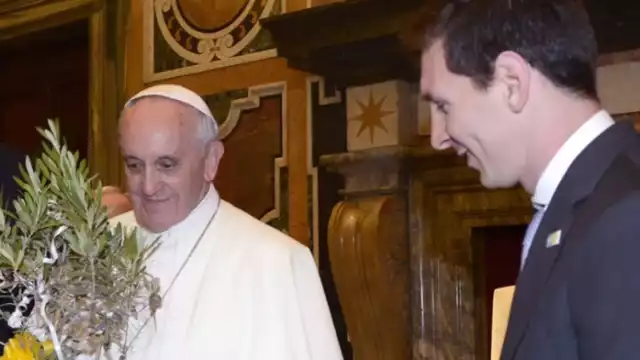Leonel Messi conoció al Papa Francisco en 2013