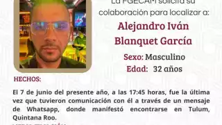 La última comunicación que su familia recibió fue por mensaje