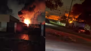 Incendio en la CFE de la SM 96 de Cancún
