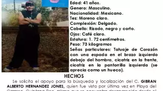 Familiares clamaron el apoyo de la población para ubicar a su pariente, quien tiene un tatuaje de corazón con espada en el brazo izquierdo y cicatriz en la frente