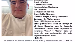 La Fiscalía General del Estado mantiene activa la ficha de búsqueda con la finalidad de recabar datos que permitan localizarlo