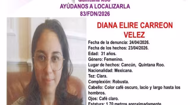 Fiscalía solicita apoyo ciudadano para localizar a Diana Elire Carreón