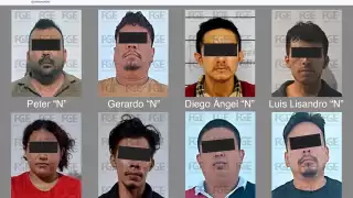 Los detenidos fueron identificados comoDiego Ángel “N”, Gerardo “N”, Bartolo “N”, Jerson Eduardo “N”, Christopher Julián “N”, Vania Maiyrin “N”, Luis Lisandro “N” y Peter “N”