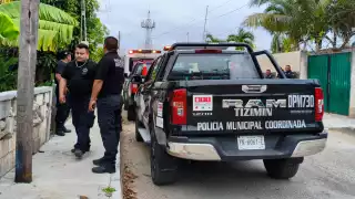 Policías atendieron el reporte del hombre sin vida en Tizimín