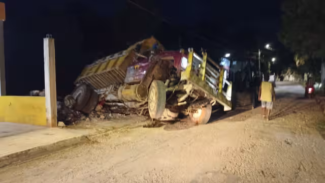 La unidad cayó en una zanja y no pude continuar su recorrido.