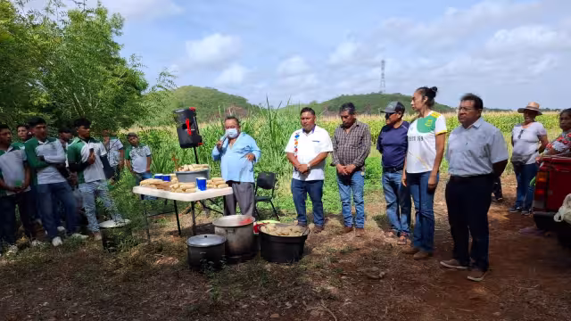 En la ceremonia se sancocharon dos baldes de elotes verdes y se prepararon atole nuevo.