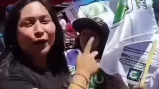 La periodista instantes previos a ser asesinada a balazos.