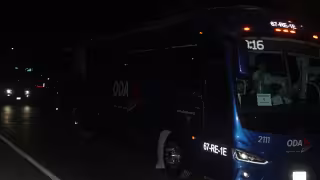 El autobús en el que se trasladó la Selección de Portugal.