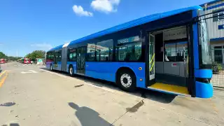 Viajan a Yucatán cuatro unidades articuladas del Va y Ven para el Periférico de Mérida