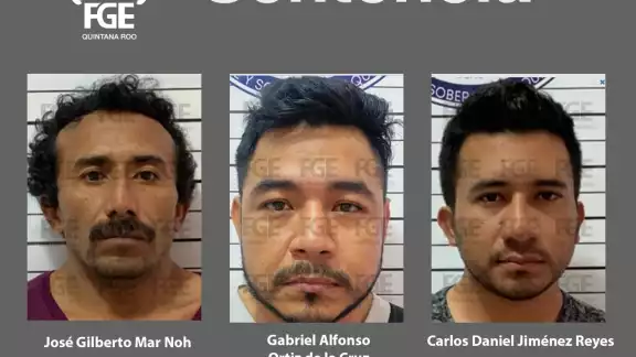 Los sentenciados fueron identificados como José Gilberto Mar Noh; Carlos Daniel Jiménez Reyes y Gabriel Alfonso Ortiz de la Cruz Los sentenciados fueron identificados como José Gilberto Mar Noh; Carlos Daniel Jiménez Reyes y Gabriel Alfonso Ortiz de la Cruz