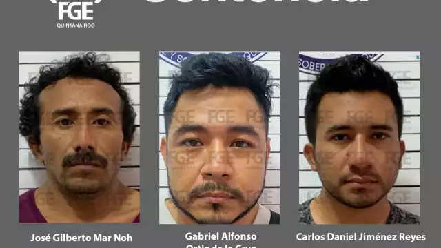 Los sentenciados fueron identificados como José Gilberto Mar Noh; Carlos Daniel Jiménez Reyes y Gabriel Alfonso Ortiz de la Cruz