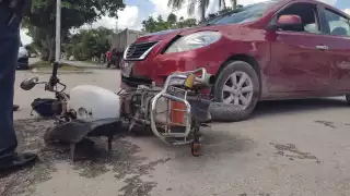 En el accidente solo se registró un herido pero no de gravedad y daños materiales