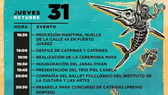 El Hanal Pixán de Puerto Juárez contará con concursos, presentaciones y desfile de catrinas