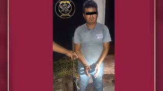 Agentes policiacos detuvieron a un sujeto armado en el poblado de Rancho Pich.