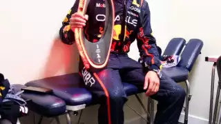 Max celebró su regreso al podio