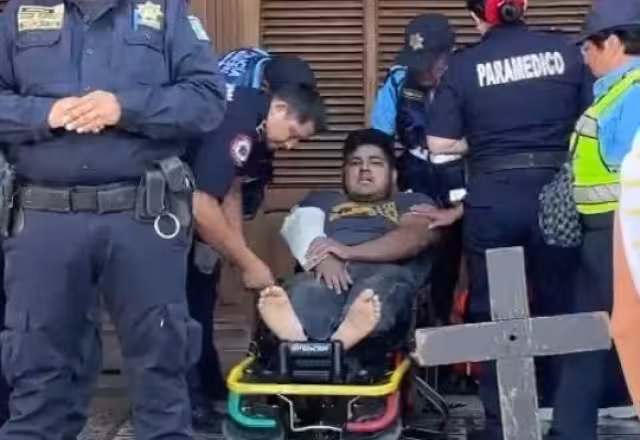 Paramédicos de la Policía Municipal atendieron al lesionado