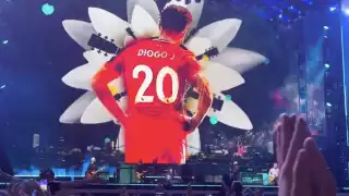 Diogo apareción con su dorsal en la pantalla principal