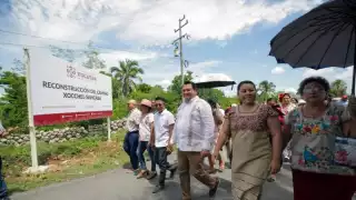 Inician los trabajos para reconstruir la carretera Xocchel-Sahcabá; beneficiará a más de 7 mil habitantes