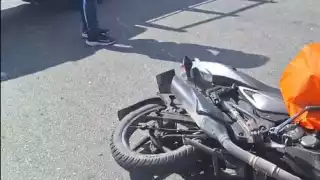 El motociclista fue trasladado a un hospital por sus lesiones
