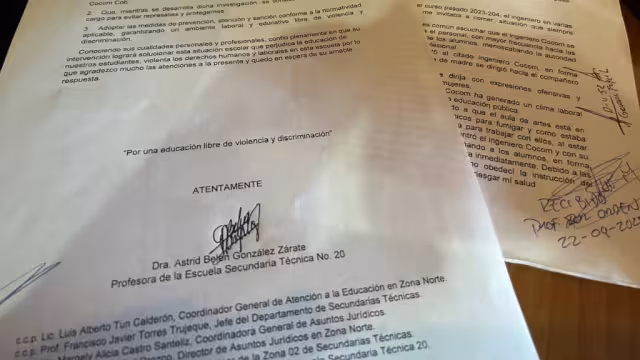 González Zárate denunció que la directiva del plantel está proporcionando información falsa para proteger al subdirector