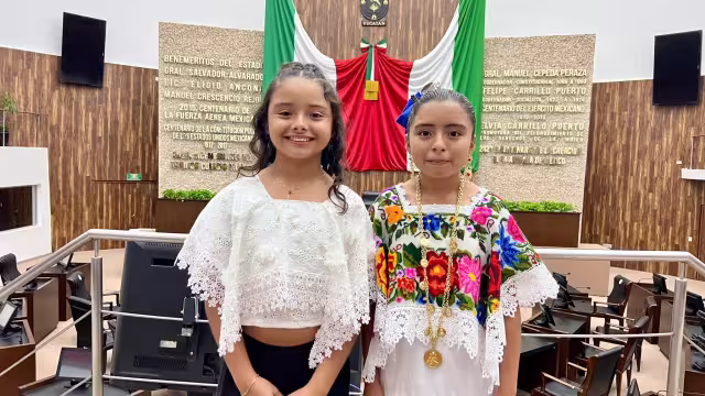 Alexa Pauleth Aguilar Iturralde y María José Kantún Tziu alzan la voz por los derechos de las infancias