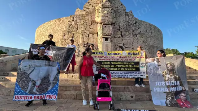 Defensores de los derechos de los animales se manifiestan a dos años del asesinato de Rufo
