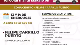 Fechas y servicios en Felipe Carrillo Puerto