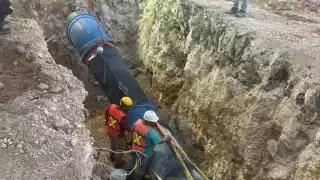 Aguakan se encargó de colocar una nueva tubería